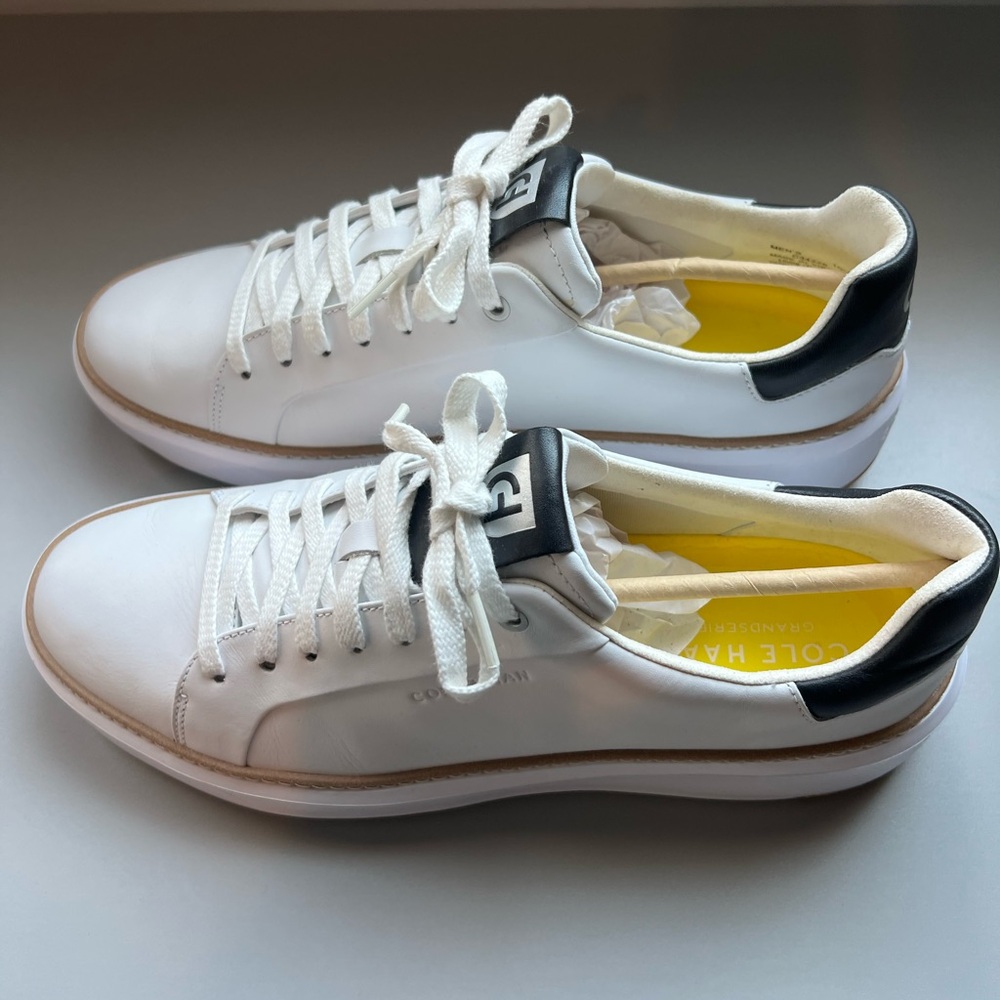 Cole Haan Men’s Grandpro Topspin White Sneakers size 10 wide